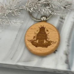 Buche rund Anhaenger Yoga