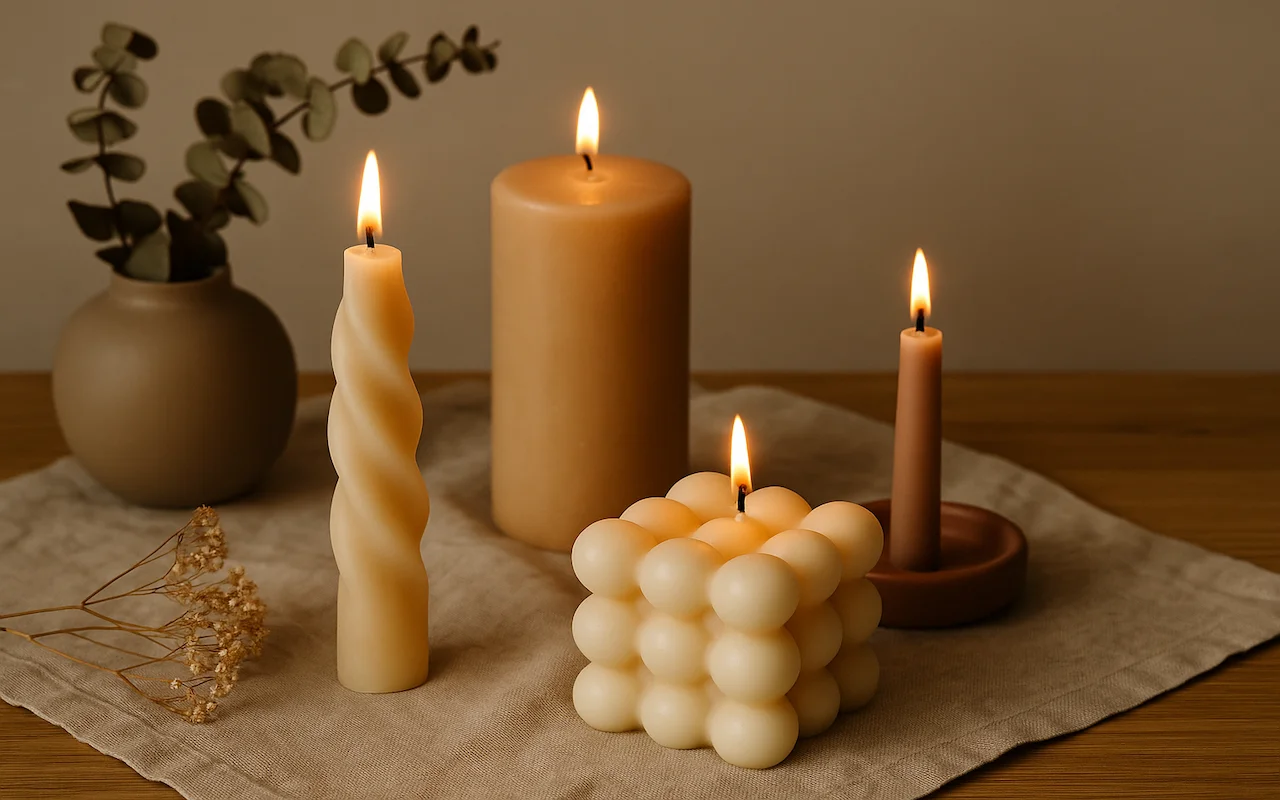 Wohntrend 2025: Natürliche Kerzen als Deko-Highlights