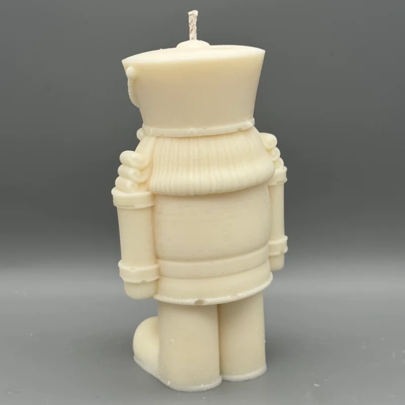 Kerze Nussknacker Offizier Rueckseite