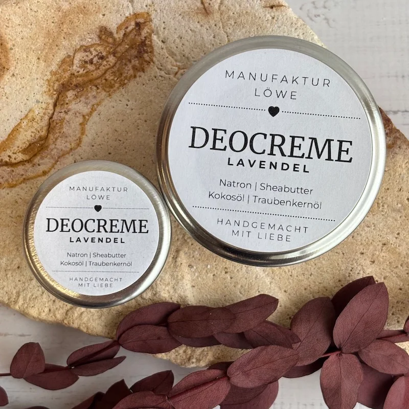 vegane Deocreme Lavendel Übersicht oben Naturkosmetik
