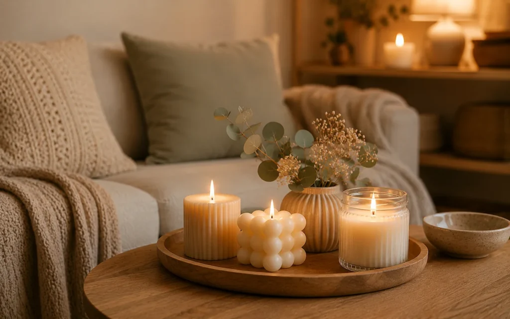 Kerzen im Wohnzimmer – So schaffst du eine gemütliche Atmosphäre